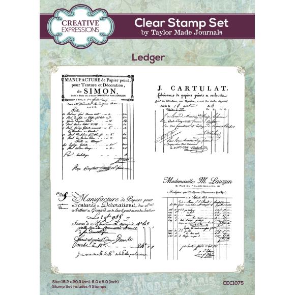 Creative Expressions Clear Stamp Set Ledger designed by Taylor Made Journals (CEC1075)