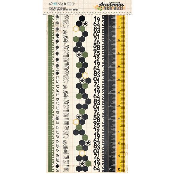 49 and Market Academia Collection Washi Tape Sheet (AC-28195)