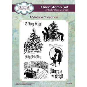 Creative Expressions Clear Stamp Set Vinateg Christmas designed by Taylor Made Journals (CEC1104)