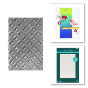 Spellbinders Paper Arts Beveled Diamonds 3D Embossing Folder (E3D-033)