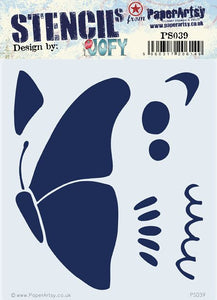 PaperArtsy Ecletica3 Stencil Butterfly Half by JOFY (PS039)