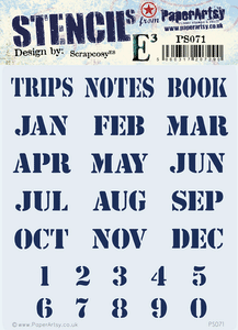 PaperArtsy Stencil Trip Notes Book by Scrapcosy (PS071)