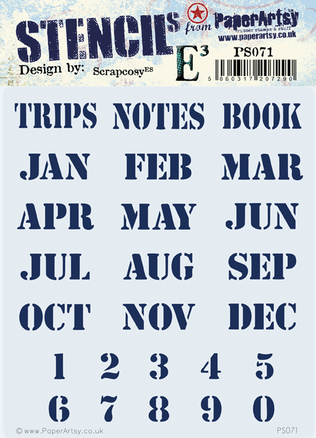 PaperArtsy Stencil Trip Notes Book by Scrapcosy (PS071)