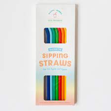 Happy Bendy Rainbow Silicone Sipping Straws (10053)