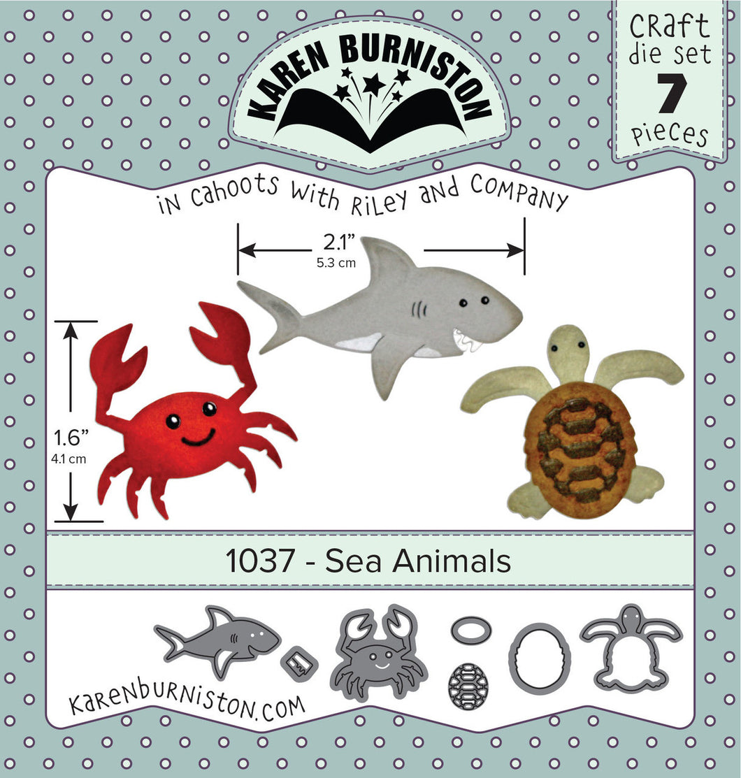 Karen Burniston Craft Die Set Sea Animals (1037)