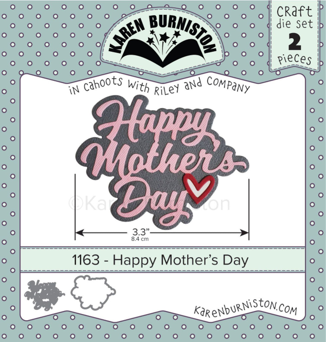 Karen Burniston Craft Die Set Happy Mother's Day (1163)