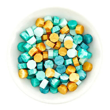 Spellbinders Paper Arts Sealed Collection Must-Have Wax Bead Mix Teal (WS-118)