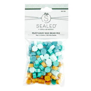 Spellbinders Paper Arts Sealed Collection Must-Have Wax Bead Mix Teal (WS-118)