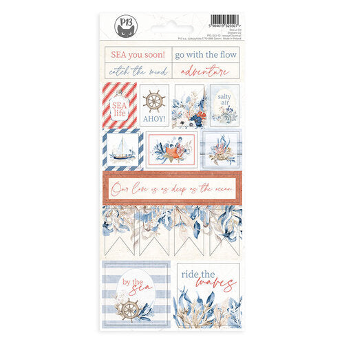 P13 Sea La Vie Collection Cardstock Stickers Sheet 2 (P13-SLV-12)