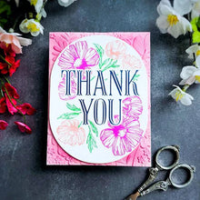 Load image into Gallery viewer, Spellbinders Paper Arts BetterPress Letterpress Registration Press Plates Thank You Blooms (BPR-001)
