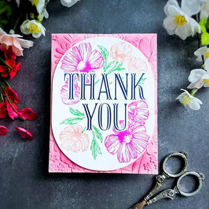 Spellbinders Paper Arts BetterPress Letterpress Registration Press Plates Thank You Blooms (BPR-001)