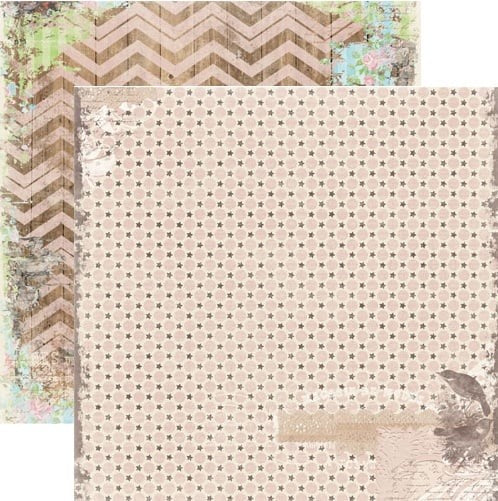 BoBunny Prairie Chic Collection 12x12 Scrapbook Paper Chevrons (14101668)