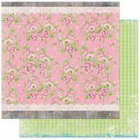 BoBunny Prairie Chic Collection 12x12 Scrapbook Paper Rambling Rose (14101675)