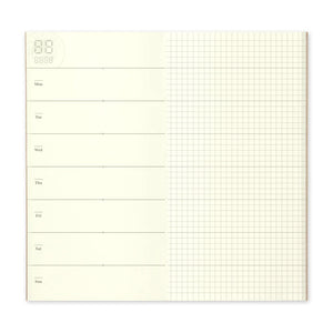 Traveler's Company Traveler's Notebook Refill Free Diary Weekly + Memo TN 019