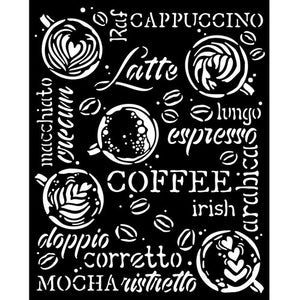 Stamperia Coffee and Chocolate Collection Stencil Cappuccino (KSTD151)