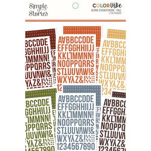 Simple Stories ColorVibe Alpha Sticker Book Fall (15824)