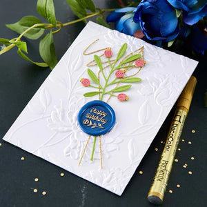 Spellbinders Paper Arts Wax Seal Stamp Sweet Happy Birthday (WS-016)