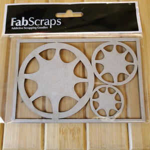 FabScraps Addictive Scrapping Goodies Die Cut Cogs x 3 Types (DC80 013)