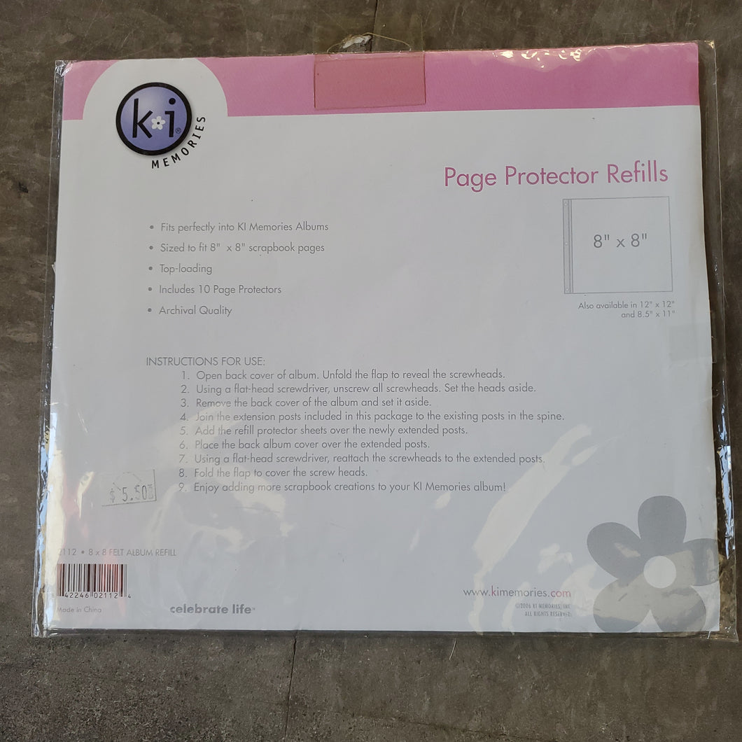 KI Memories Page Protector Refills 8