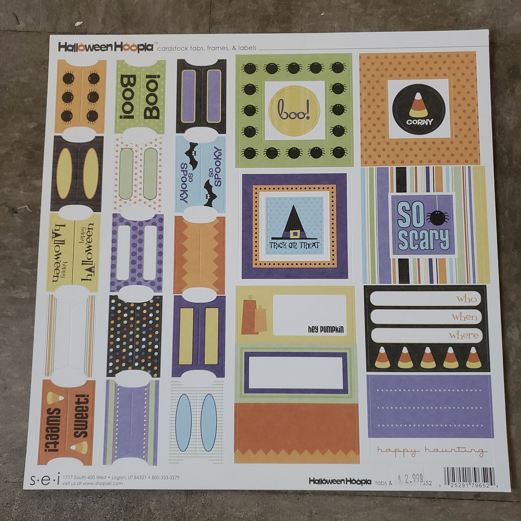 SEI Halloween Hoopla Cardstock Tabs, Frames & Labels (7-9652)