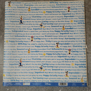 EK Success Disney 12x12 Scrapbook Paper Disney Word Vellum (DPMV010)