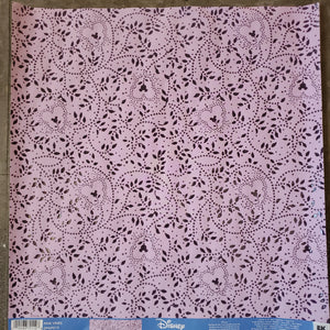 EK Success Disney 12x12 Scrapbook Paper Pink Vines Embossed (DPMP019)