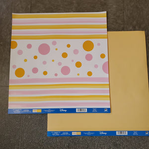 EK Success Disney 12x12 Scrapbook Paper Stripes & Dots Double Sided (DPMP005)