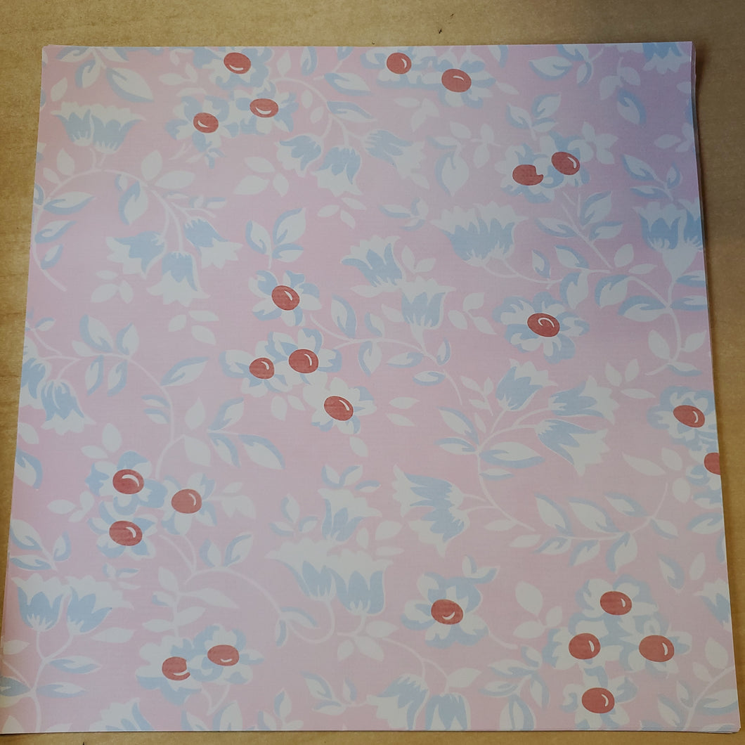 Jennie Bowlin Studio 12x12 Scrapbook Paper Bubblegum Feedsack