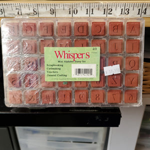 Whispers Block Alphabet Stamp Set