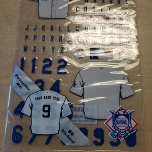 EK Success Major League Baseball Sticker Sheet Los Angeles Dodgers