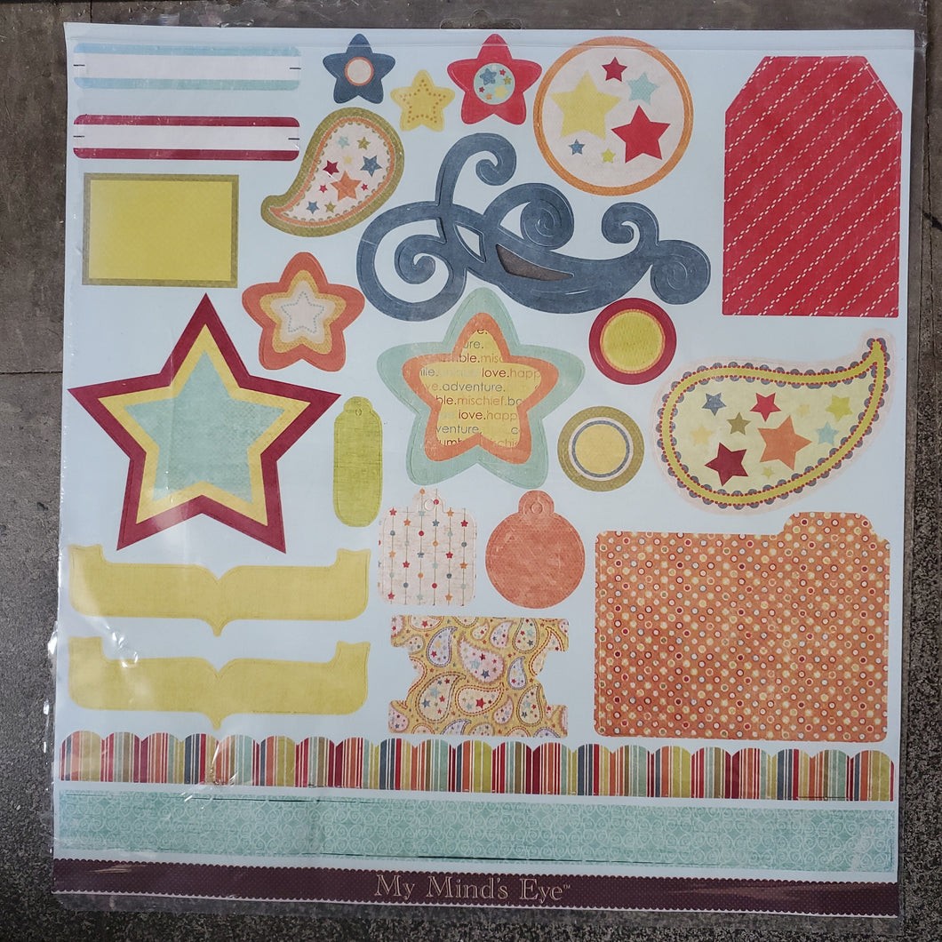 My Mind's Eye Just Dreamy Collection 12x12 Star Bright Accessories Sheet (JD1021)