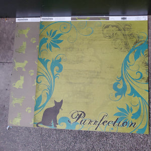 Creative Imaginations 12x12 Scrapbook Paper Purrfection