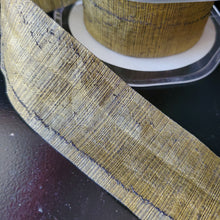 Load image into Gallery viewer, May Arts Ribbons 1.5&quot; Random Stitched Ribbon Golden Olive (PR03)
