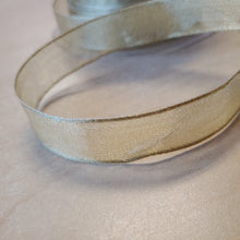 Load image into Gallery viewer, May Arts Ribbons 5/8 Inch Semi-Sheer Metallic Ribbon with Woven Edge Gold (PK-30)
