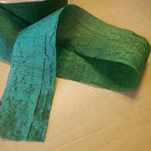 Load image into Gallery viewer, May Arts Ribbons 1.5&quot; Random Stitched Ribbon Green (PR15)
