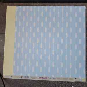 Inspirables Fresh & Funky Pool Party Collection 12x12 Scrapbook Paper Spindles-Lemonade (INFFPD014)