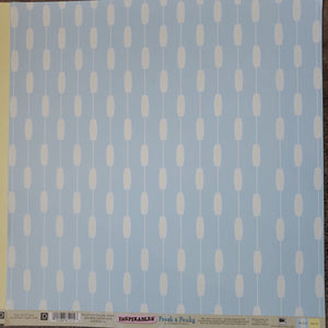 Inspirables Fresh & Funky Pool Party Collection 12x12 Scrapbook Paper Spindles-Lemonade (INFFPD014)