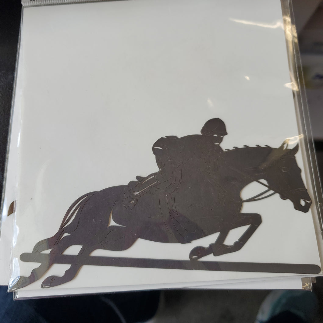 Scrapbook Customs Die Cut Equestrian Horse Jumping