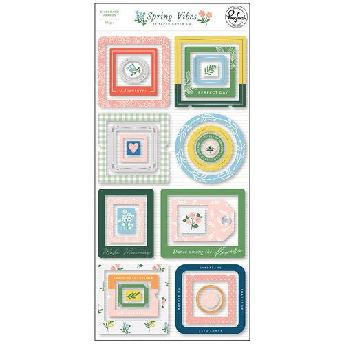 Pinkfresh Studios Spring Vibes Collections Chipboard Frames (188423)