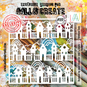 AALL & CREATE Stencil #189 Rainbow Lane