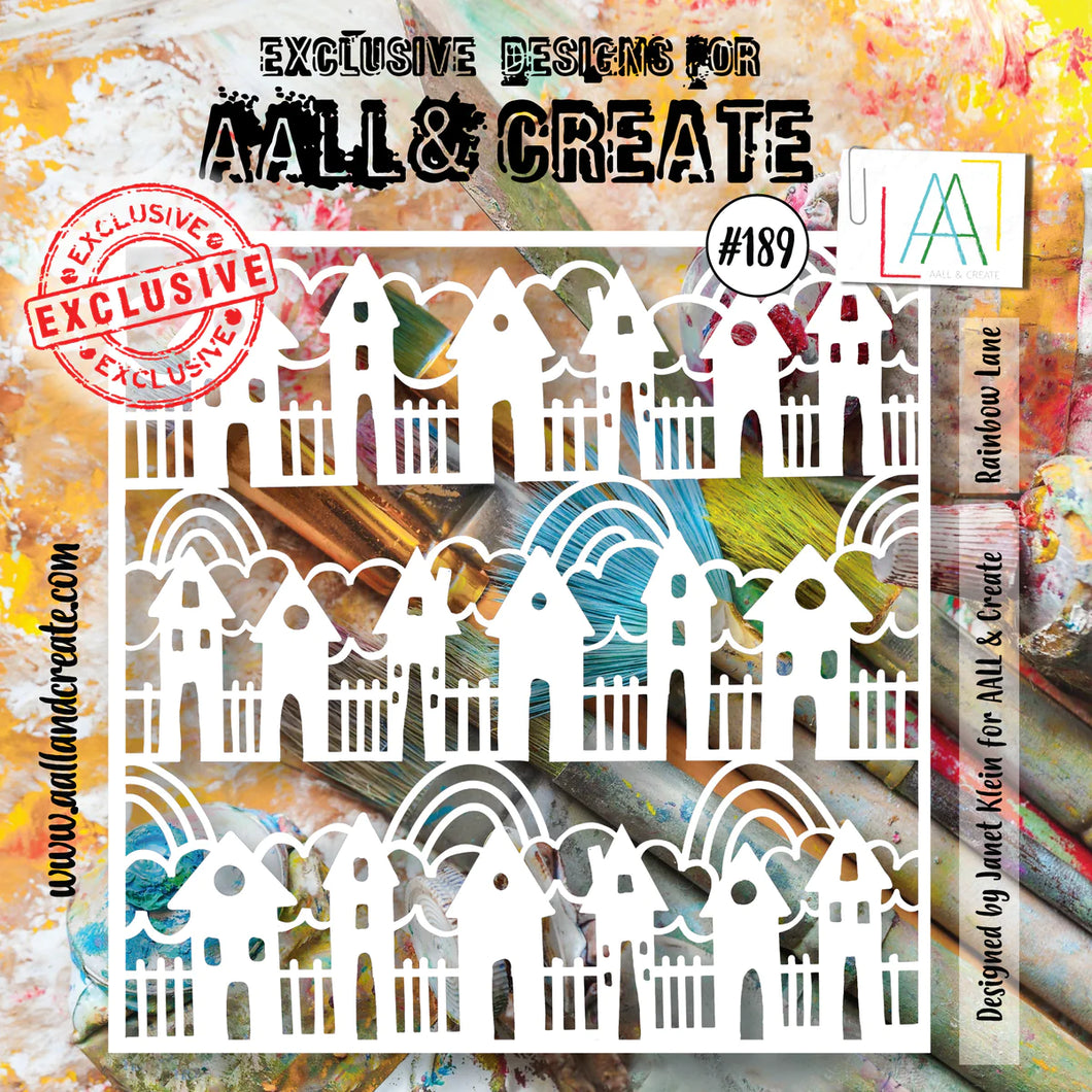 AALL & CREATE Stencil #189 Rainbow Lane