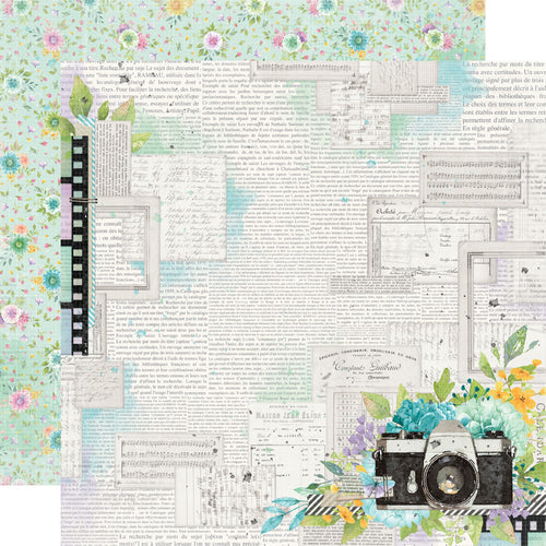 Simple Stories Simple Vintage Life In Bloom 12x12 Scrapbook Paper Happy Memories (19703)