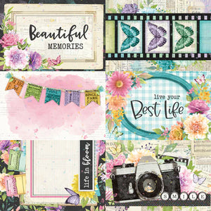 Simple Stories Simple Vintage Life In Bloom 12x12 Scrapbook Paper 4x6 Elements (19714)