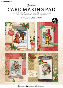 Studio Light Essentials Card Making Pad Vintage Christmas (SL-ES-CMP10)