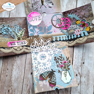 PRE-ORDER Elizabeth Craft Designs Art Journal Specials Back in Time Collection Ticket to Fly Free Die (2033)