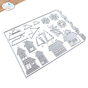 Elizabeth Craft Designs December to Remember Collection Die Set Snow Village (2050)