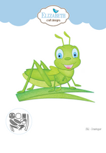 Load image into Gallery viewer, Elizabeth Craft Designs Bugs &amp; Butterflies Collection Grasshopper Die Set (2061)
