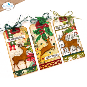 Elizabeth Craft Designs Splendid Season Collection Die Set Joy and Merry (2081)