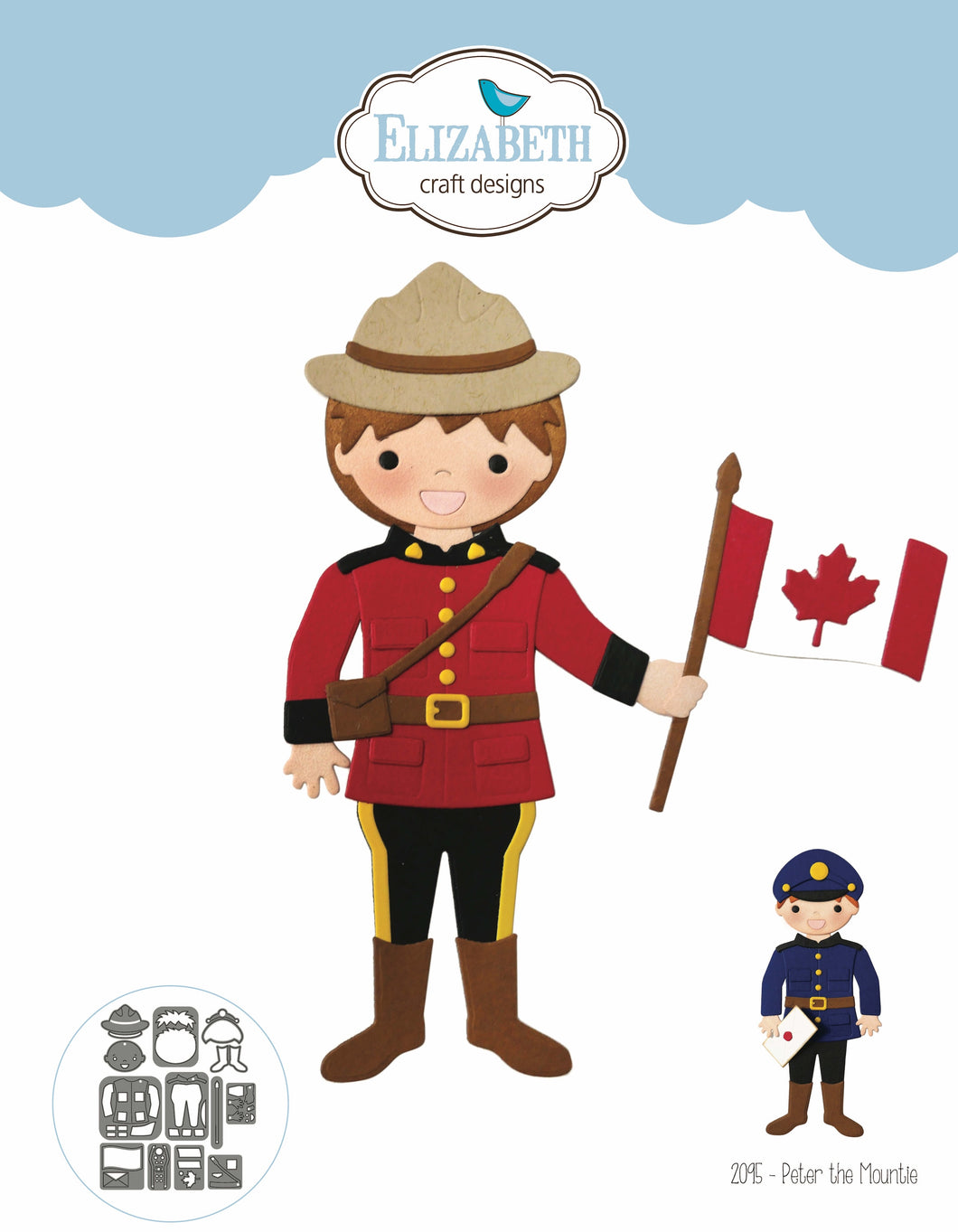 Elizabeth Craft Designs Great Outdoors Collection Peter the Mountie (2095)