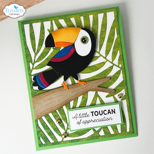 Elizabeth Craft Designs Jungle Party Collection Die Set Teddy the Toucan (2126)